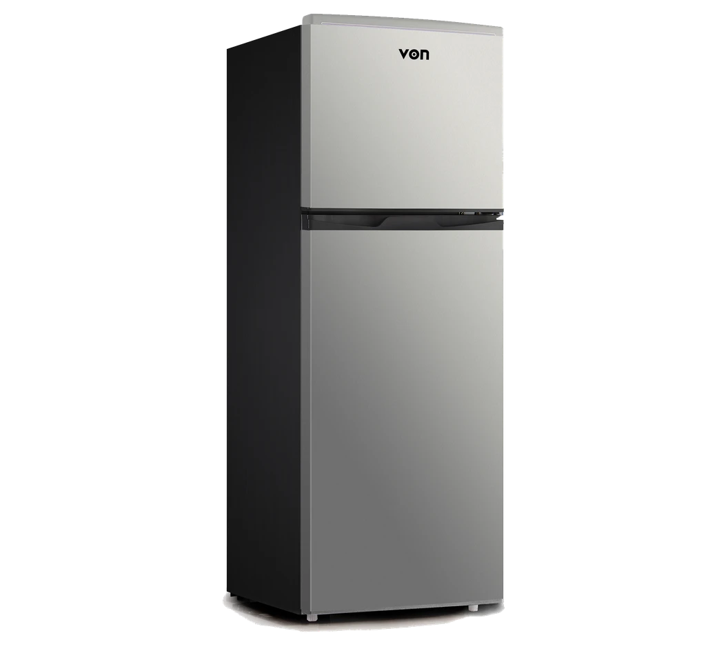 Von VART-19DHS Double Door Fridge 138L - Silver