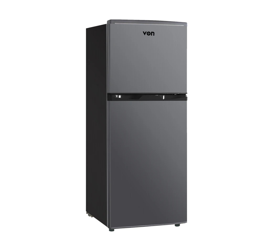 Von VRT-175DRHS Top Mount Fridge, 175L - Silver