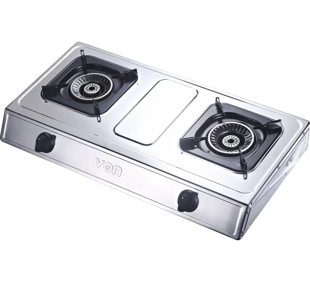 Von VCT2XWGX Table Top Dual Burner - Stainless Steel