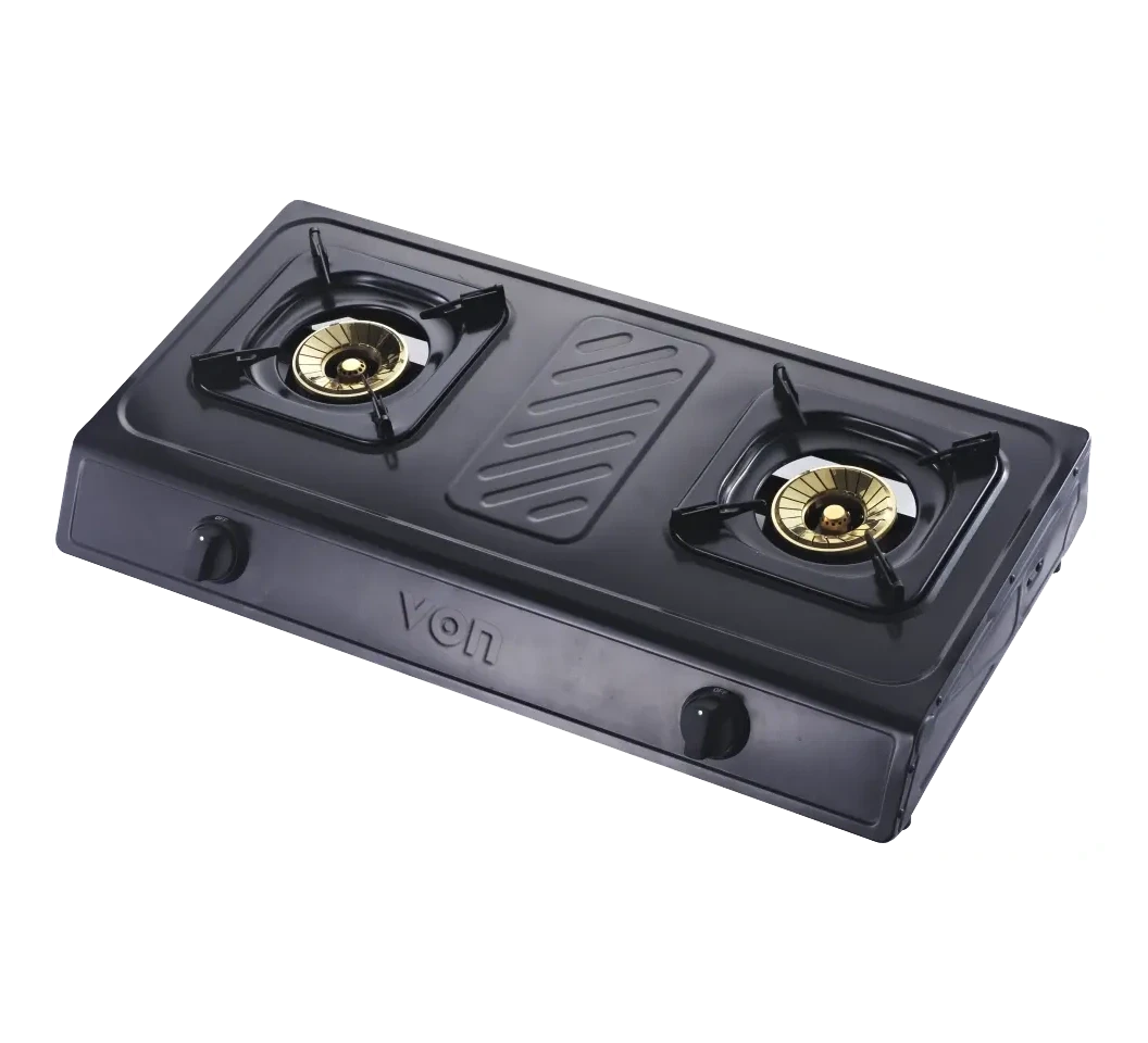-Von VCT2BWGT Table Top 2 Brass Burner - Black
