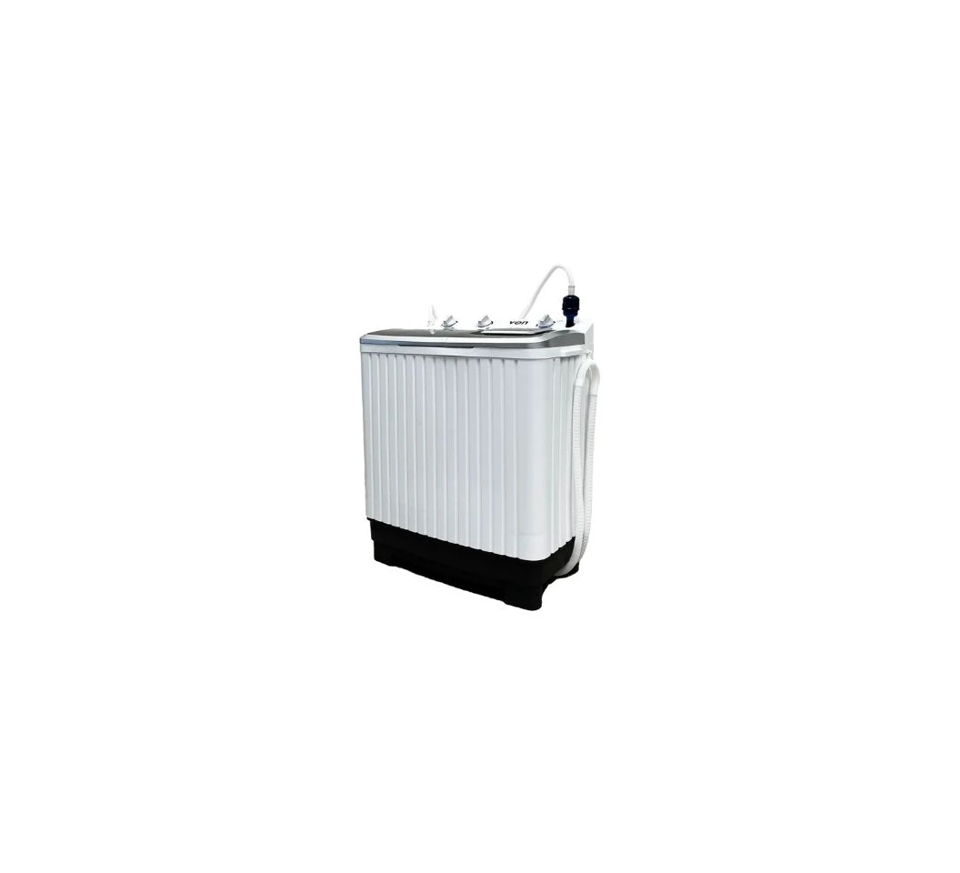 Von VWM-08AHK Twin Tub Washing Machine, White - 8KG