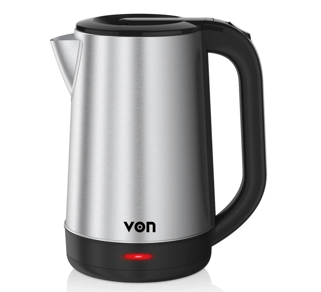 Von VKCL20CDX Cordless Kettle - 2L, Stainless steel
